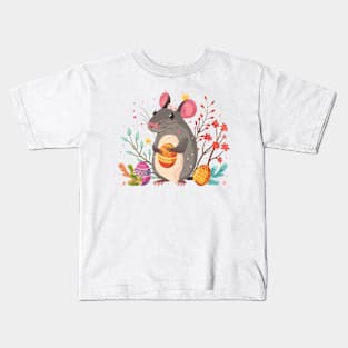 Happy easter mouse easter egg Kids T-Shirt